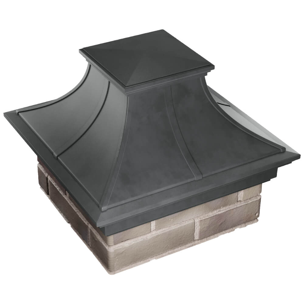 Колпак Zking Монблан Премиум Серый на столб 1.5х1.5 кирпича (385х385мм) в Туринске фото