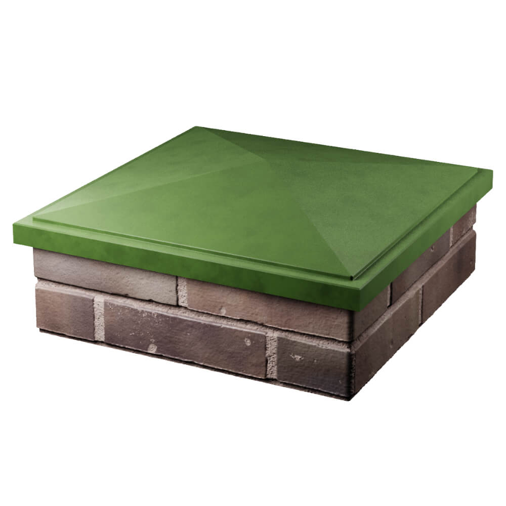 Колпак Zking БонаМоно Зеленый на столб 2х2 кирпича (515х515, 530х530мм) в Туринске фото