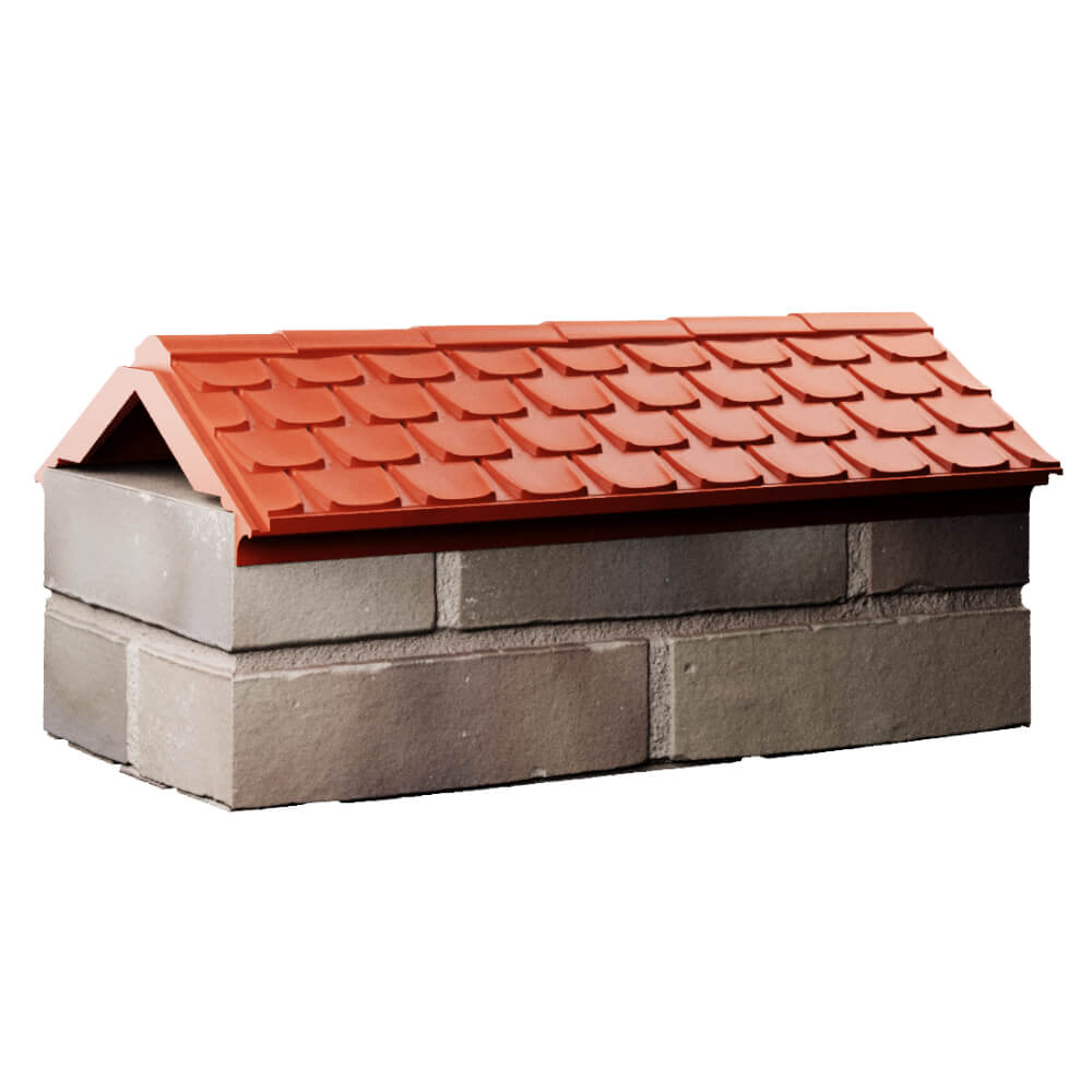 Парапет Zking Эльбрус Красный с посадкой на 1 кирпич (255мм) Туринск фото