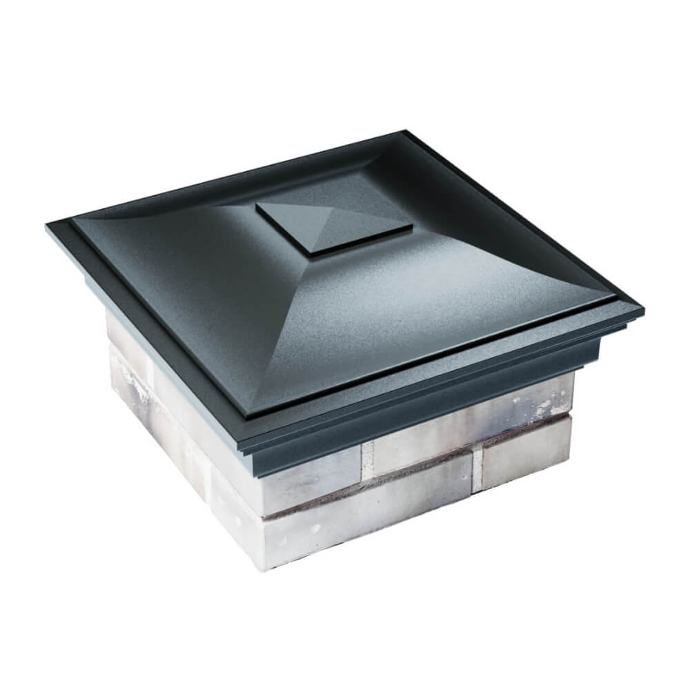 Колпак Zking Монблан Черный на столб 1.5х1.5 еврокирпича 0.7НФ (355х355мм)