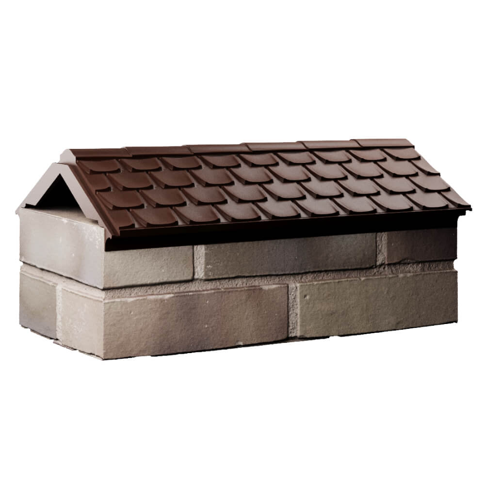 Парапет Zking Эльбрус Коричневый с посадкой на 1 кирпич (255мм) Туринск фото